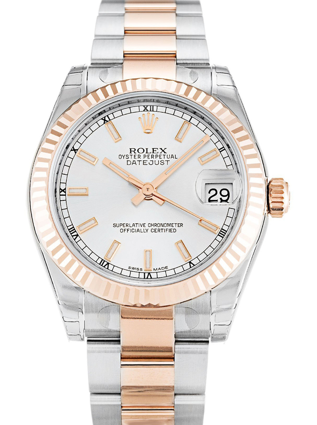 ロレックス デイトジャスト ミッドサイズ 31mm シルバー ダイヤル 178271 $399.00