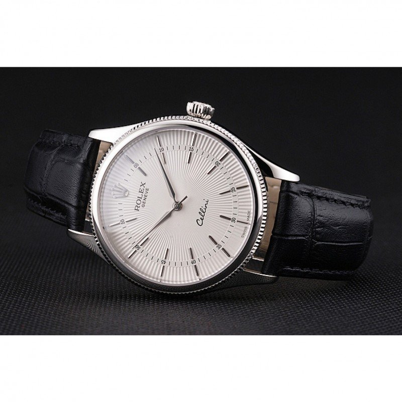 スーパークローン ロレックス チェリーニ 38mm ホワイト ダイヤル REP016805 $999.00
