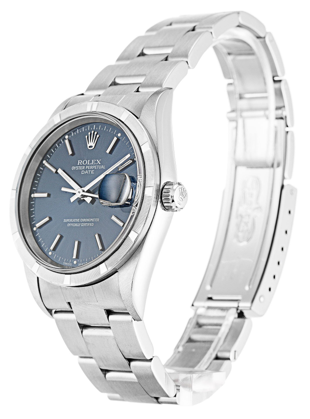 ロレックス オイスター パーペチュアル デイト 34mm ブルー ダイヤル 15210 $399.00