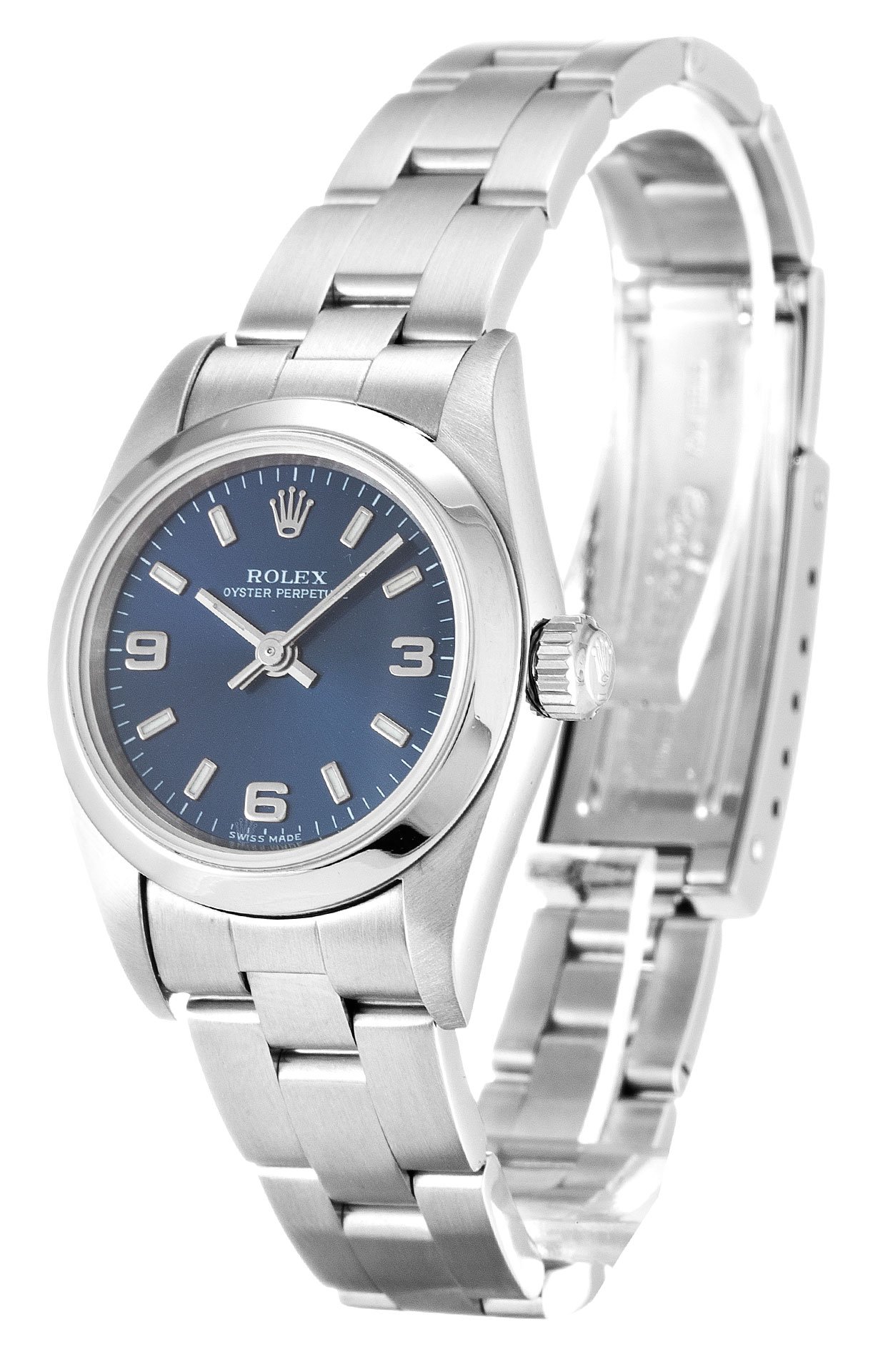 ロレックス オイスター パーペチュアル レディ 24mm ブルー ダイヤル 76080 $399.00