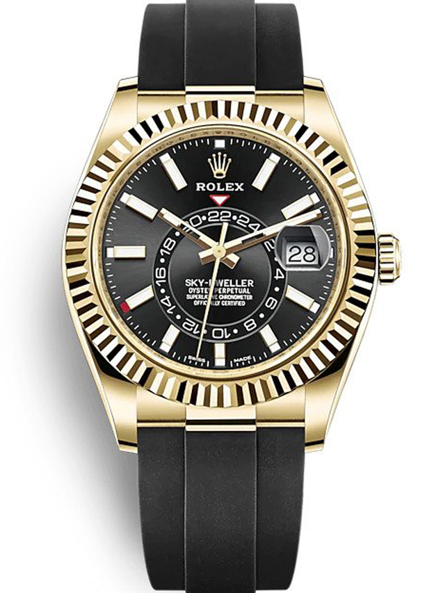 スーパークローン ロレックス スカイドゥエラー 42mm ブラック ダイヤル 326238 $999.00