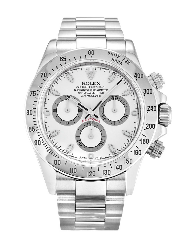 スーパークローン ロレックス デイトナ 40mm ホワイト ダイヤル 116520 $599.00 – $1,329.00