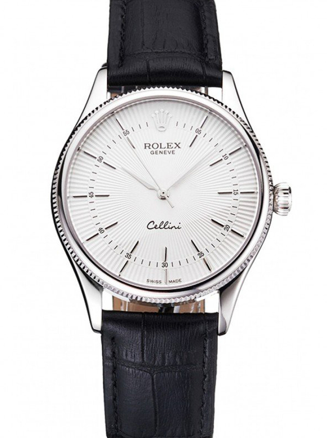 スーパークローン ロレックス チェリーニ 38mm ホワイト ダイヤル REP016805 $999.00