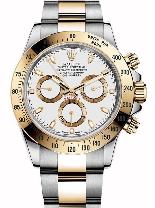 スーパークローン ロレックス デイトナ 40mm ホワイト ダイヤル 116523-2 $599.00 – $1,329.00