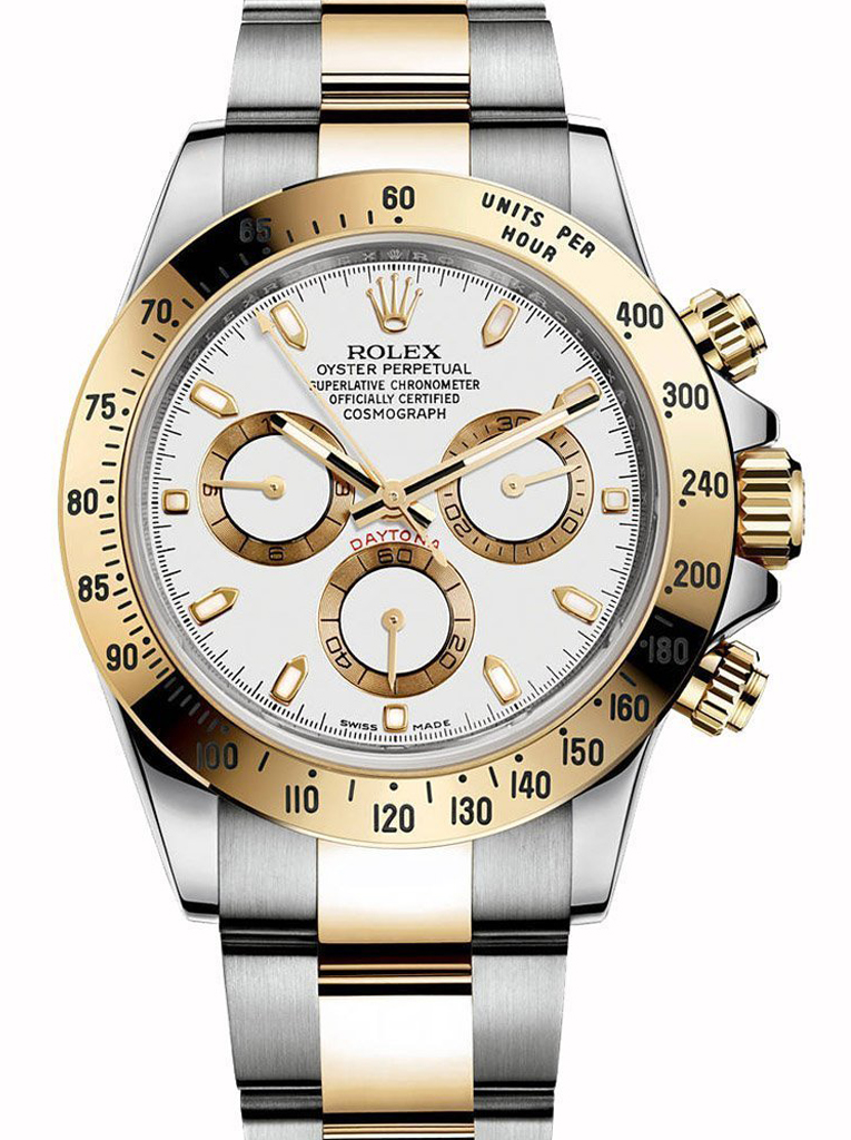 スーパークローン ロレックス デイトナ 40mm ホワイト ダイヤル 116523-2 $599.00 – $1,329.00