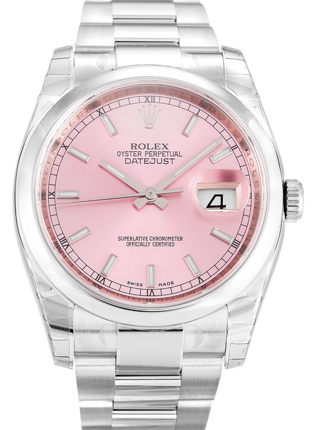 ロレックス デイトジャスト 36mm ピンクダイヤル 116200 $399.00
