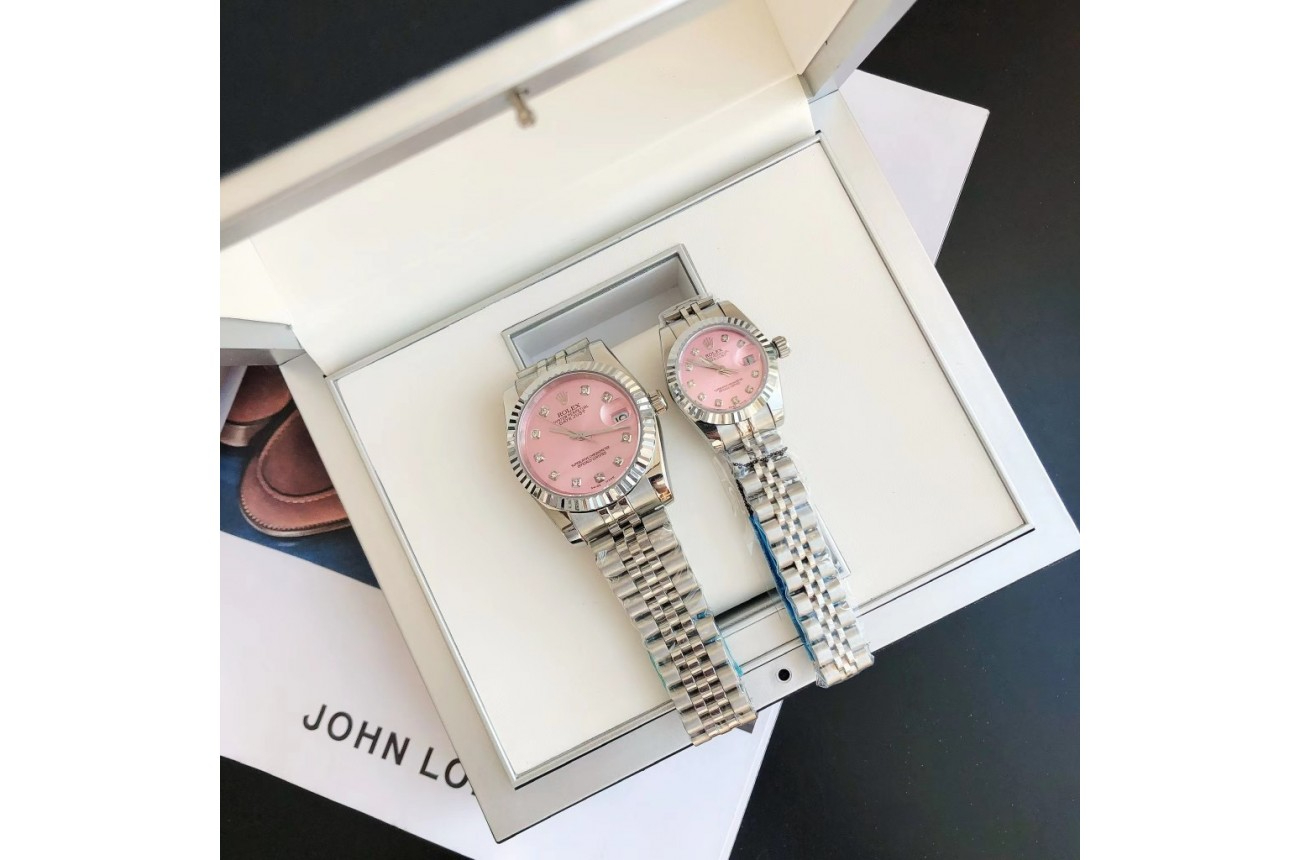 ロレックス デイトジャスト 36/28mm SS/SS ジャブ ピンク/文字盤 $798.00
