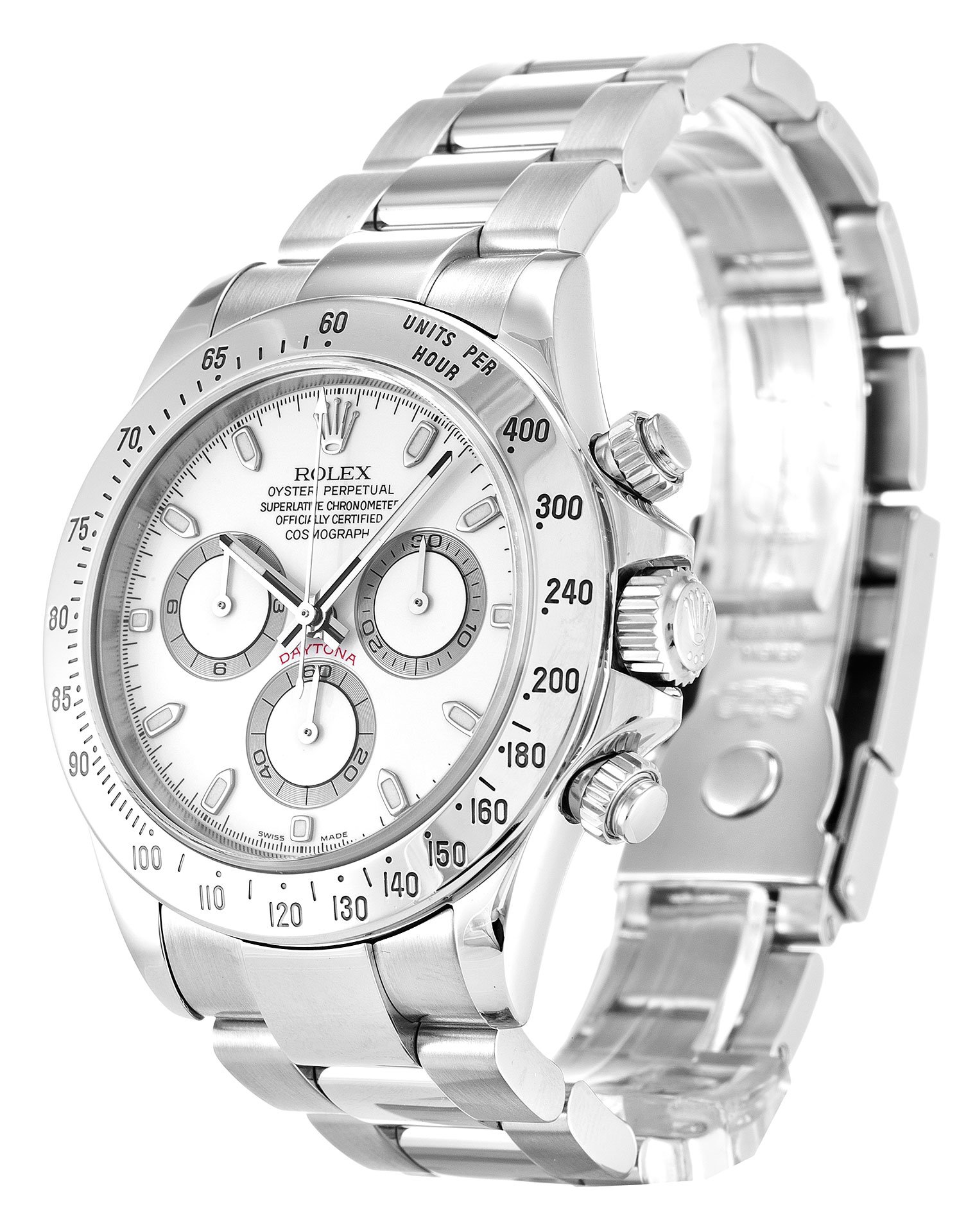 スーパークローン ロレックス デイトナ 40mm ホワイト ダイヤル 116520 $599.00 – $1,329.00