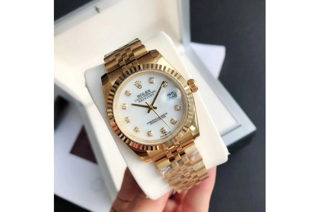 ロレックス デイトジャスト 36/28mm RG/RG ジャブ ホワイト/ダイヤル $798.00