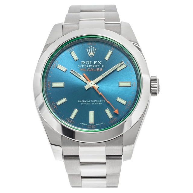 スーパークローン ロレックス ミルガウス 40mm ブルー ダイヤル 116400GV $999.00
