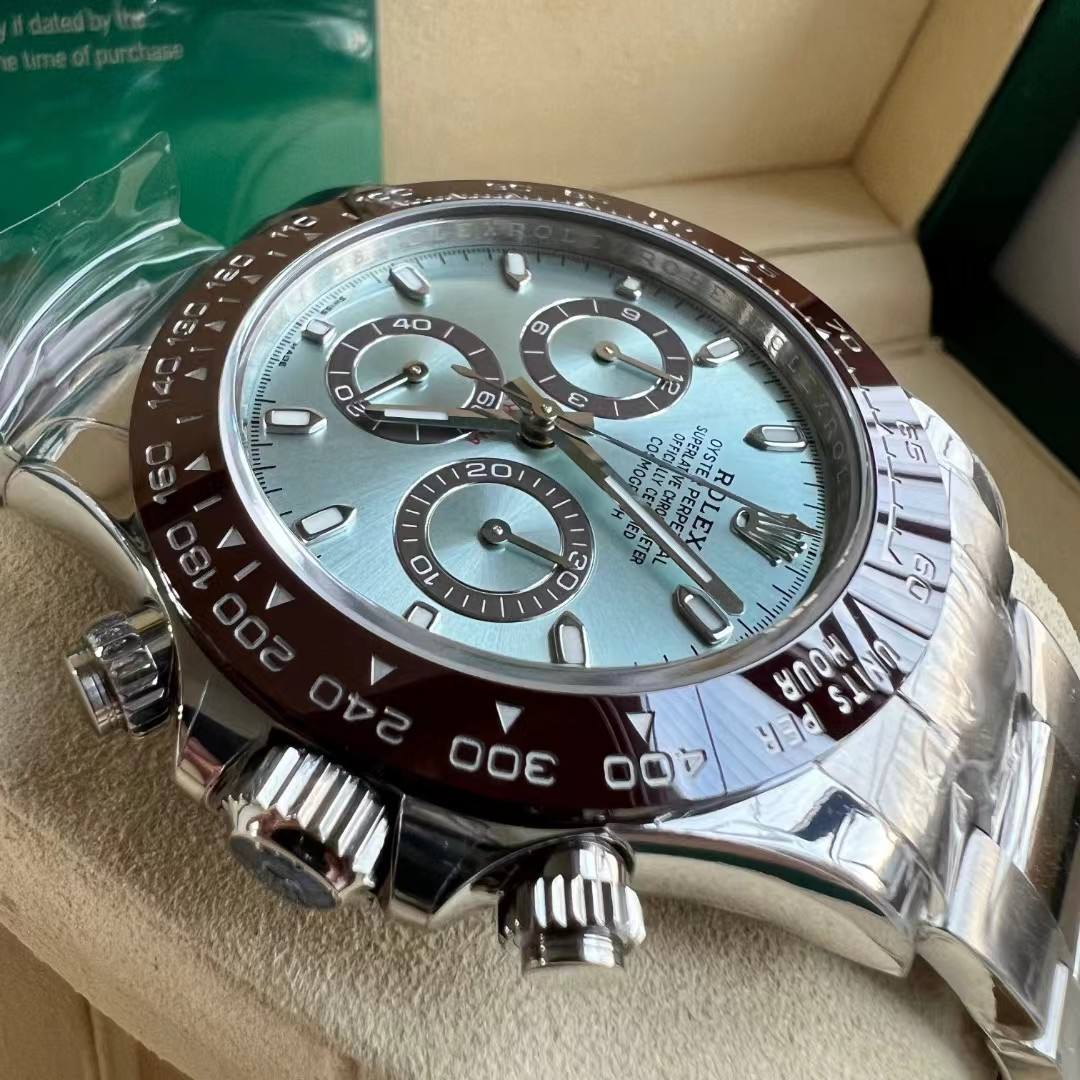 スーパークローン ロレックス デイトナ 40 mm アイスブルー ダイヤル 126506 “プラトナ” $599.00 – $1,329.00