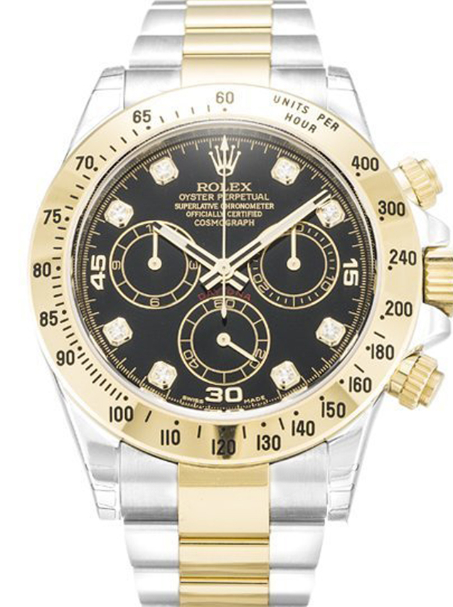 ロレックス デイトナ 40mm ブラック ダイヤル 116523/2 $599.00 – $1,329.00