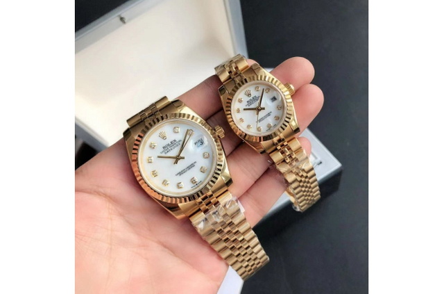 ロレックス デイトジャスト 36/28mm RG/RG ジャブ ホワイト/ダイヤル $798.00