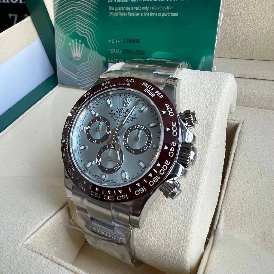 スーパークローン ロレックス デイトナ 40 mm アイスブルー ダイヤル 126506 “プラトナ” $599.00 – $1,329.00