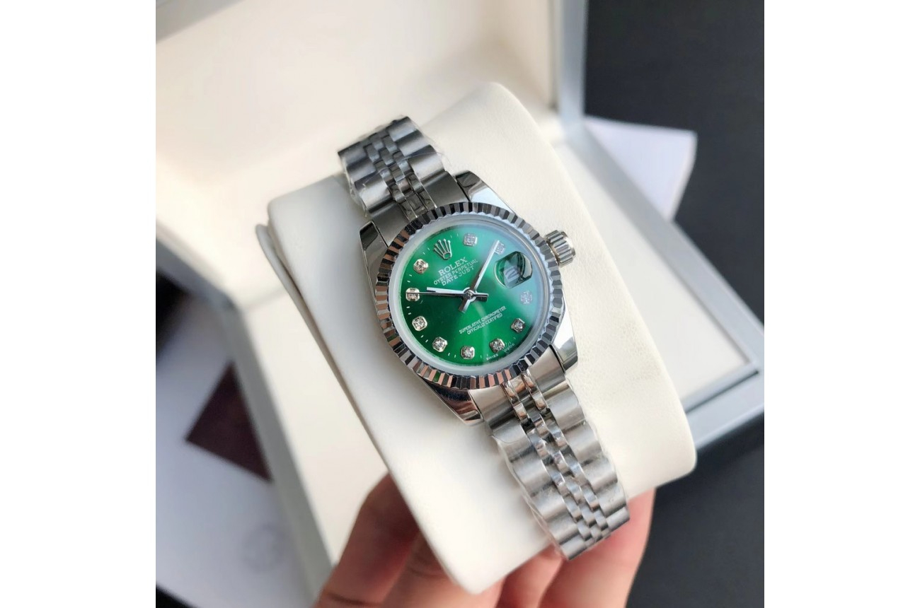 ロレックス デイトジャスト 36/28mm SS/SS ジャブ グリーン/ダイヤ $798.00