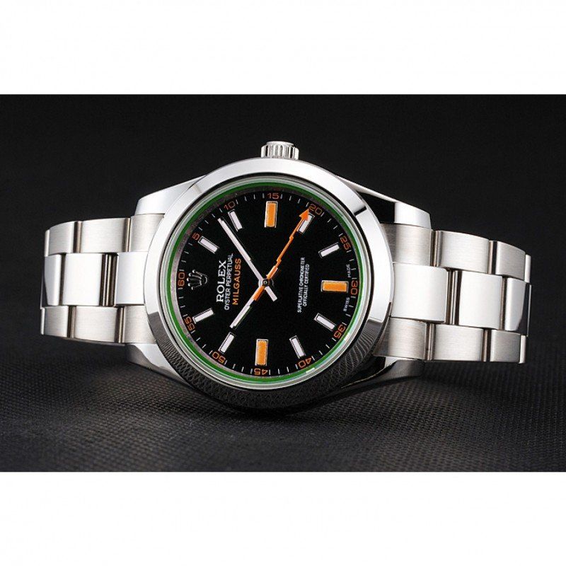 スーパークローン ロレックス ミルガウス 41mm ブラック ダイヤル REP016836 $999.00