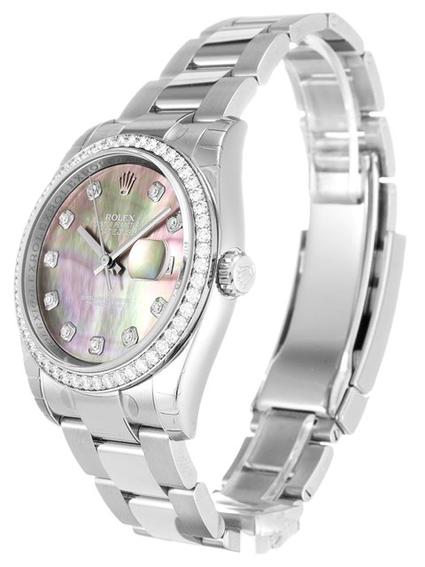 ロレックス デイトジャスト 36mm マザーオブパール – ブラックダイヤル 116244 $399.00