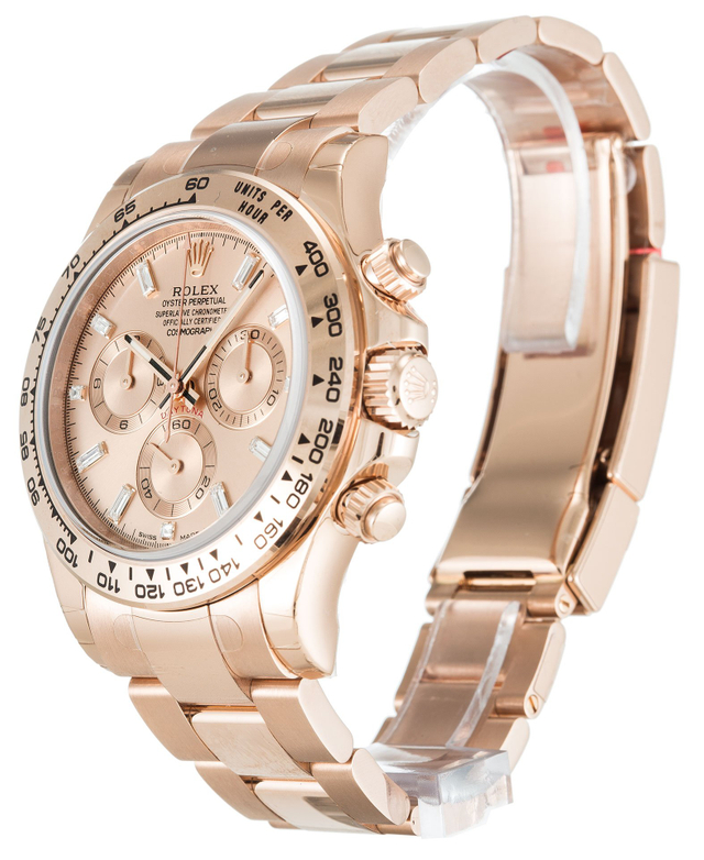ロレックス デイトナ 40mm ローズ ダイヤモンド バゲット ダイヤル 116505 $299.00
