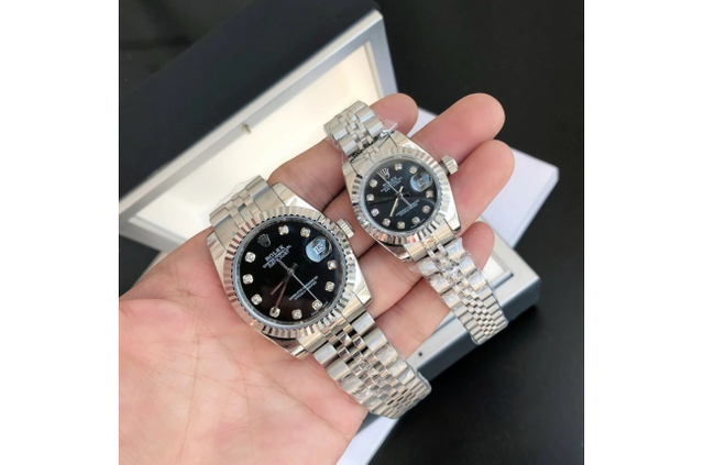 ロレックス デイトジャスト 36/28mm SS/SS ジャブ ブラック/文字盤 $798.00