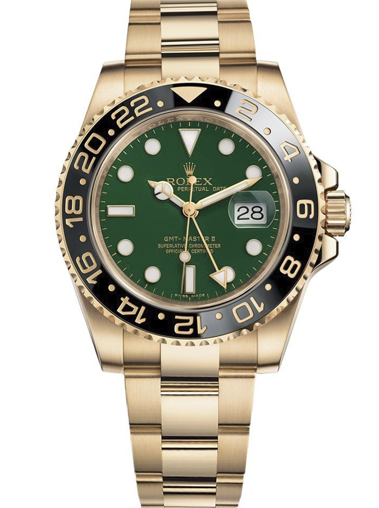 スーパークローン ロレックス GMT マスター II 40mm グリーン ダイヤル 116718LN $999.00