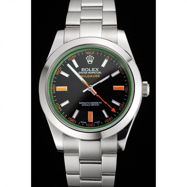 スーパークローン ロレックス ミルガウス 41mm ブラック ダイヤル REP016836 $999.00