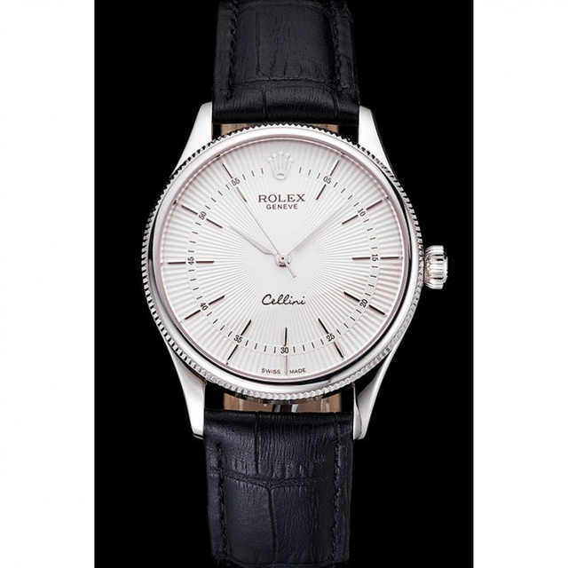スーパークローン ロレックス チェリーニ 38mm ホワイト ダイヤル REP016805 $999.00